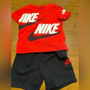 Nike Kids Red and Black Matching Set